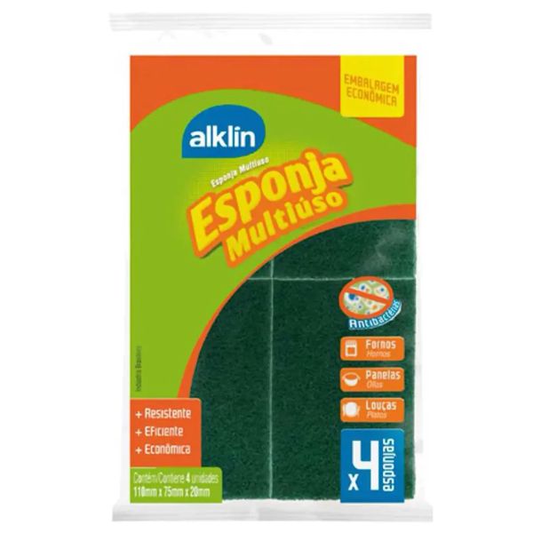 Esponja Lava Louça com 4 Esponja