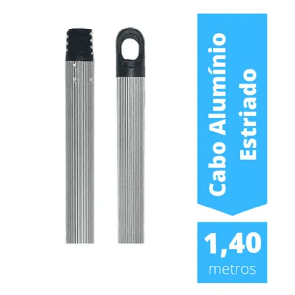 Cabo Alumínio 1,40mt com Rosca Estriado