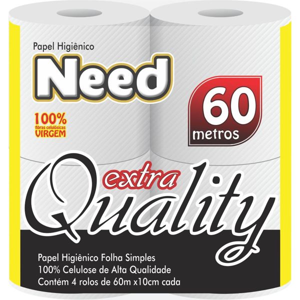 Papel Higiênico Need 4x60 Extra Quality -pc