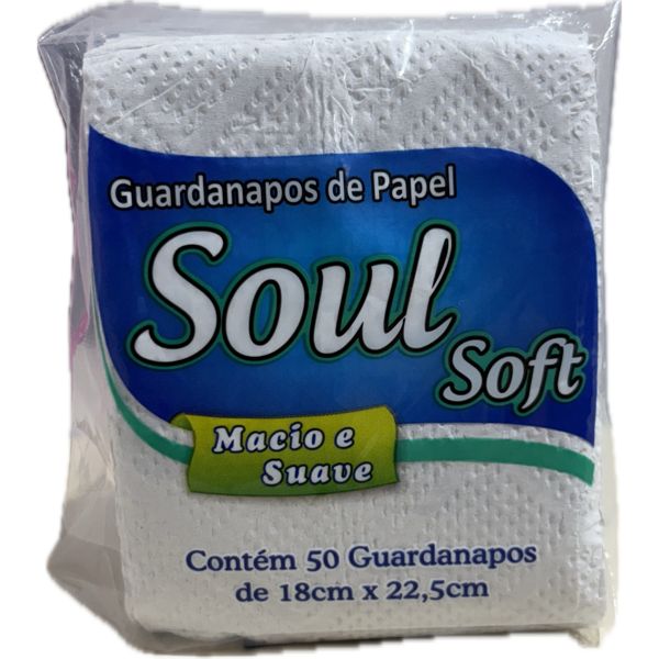 Guardanapos de Papel Soul Soft 50 Und de 18cm X 22,5cm