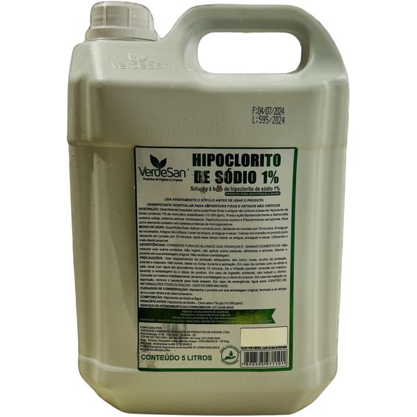 Hipoclorito de Sodio 1% 5L