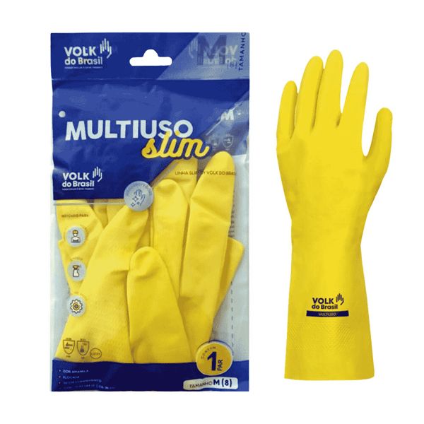 Luva Multiuso Amarela Volk Tam. P