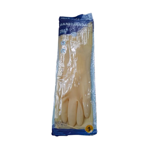 Luva Latex Ranhurada TG Volk CA15100/ 48060