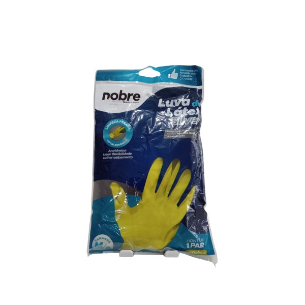 Luva de Látex Amarela Nobre M
