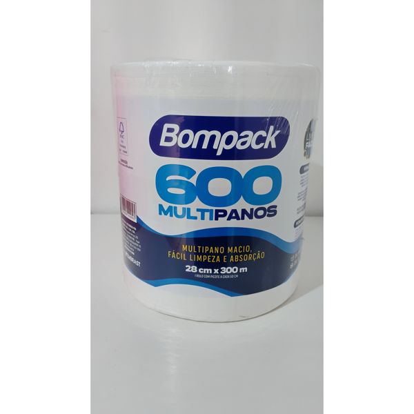 Bobina Panos de Limpeza C/300MT Branca Bompack
