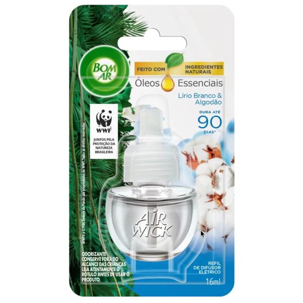 Refil para Difusor Elétrico Bom Ar Lírio Branco 16ml
