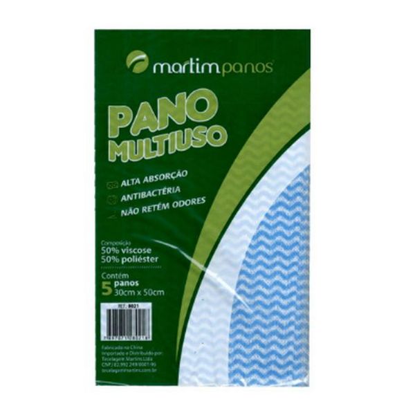 Pano Multiuso Martins Azul, Verde Antibacteriano
